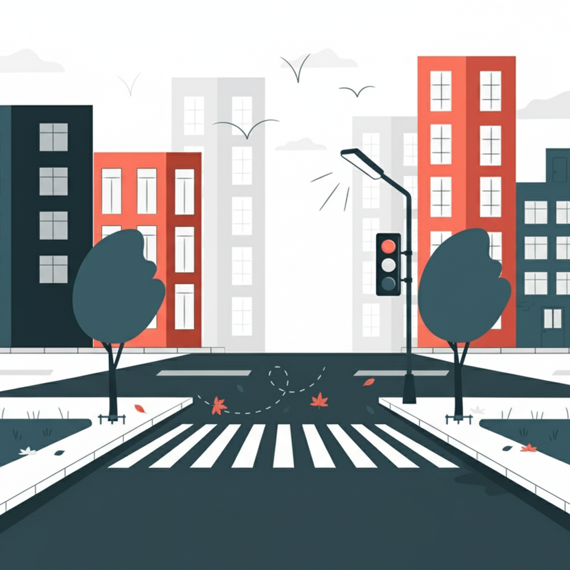 Under construction circular illustration